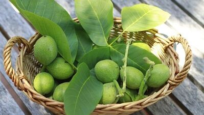 Walnüsse zur Entfernung von Papillomen